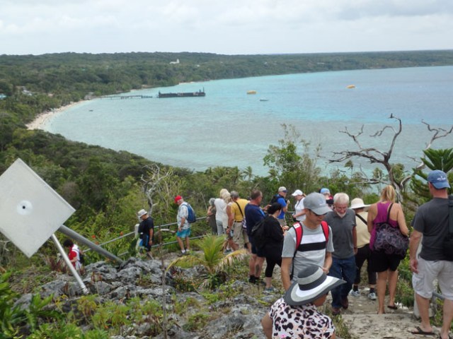 trail to the hilltop church on Lifou