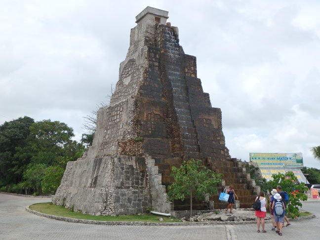 pyramid fountain in Costa Maya