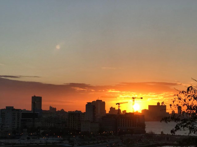 sunset in Havana