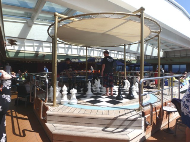 giant chess on a cruise ship