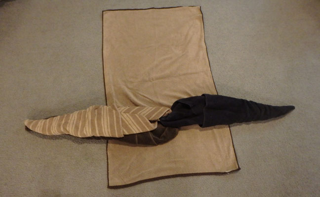 making a towel alligator