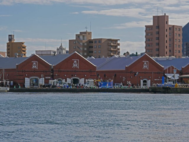 red brick warehouse in Hakodate