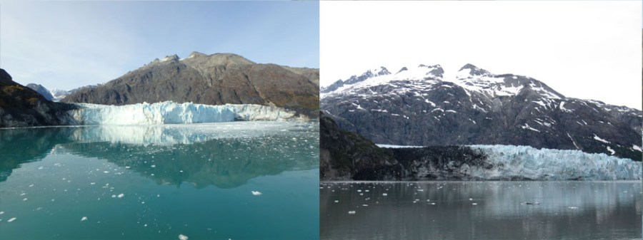 Margerie Glacier 2018 and 2013