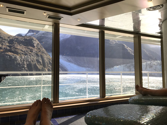 glacier watching in comfort
