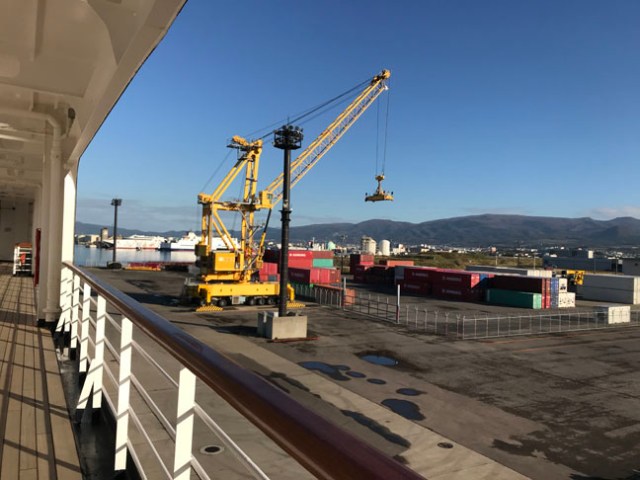 Hakodate port view from a cruise ship