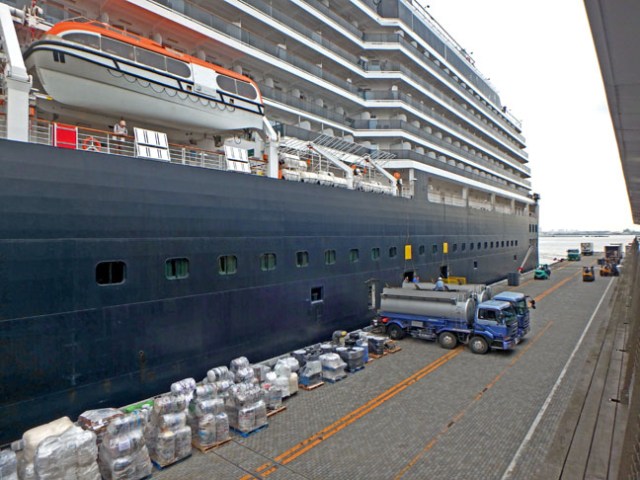 loading the Westerdam for the next voyage