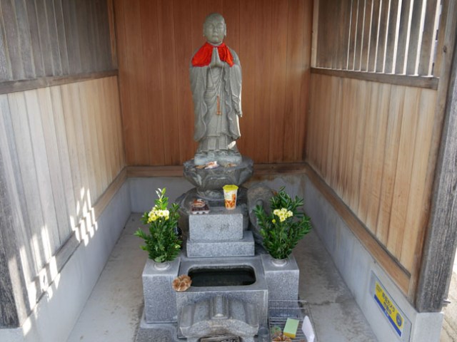statue at Japanese shrine