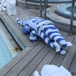 giant towel alligator