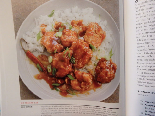 orange chicken in ATK cookbook
