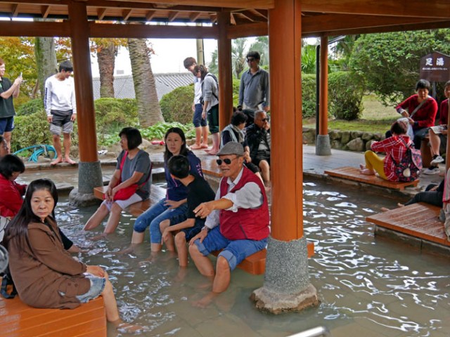 footbaths are popular at the hells of Beppu