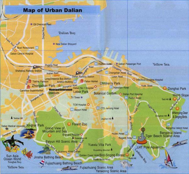map of Dalian, China