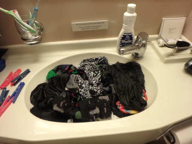 doing laundry on a cruise ship